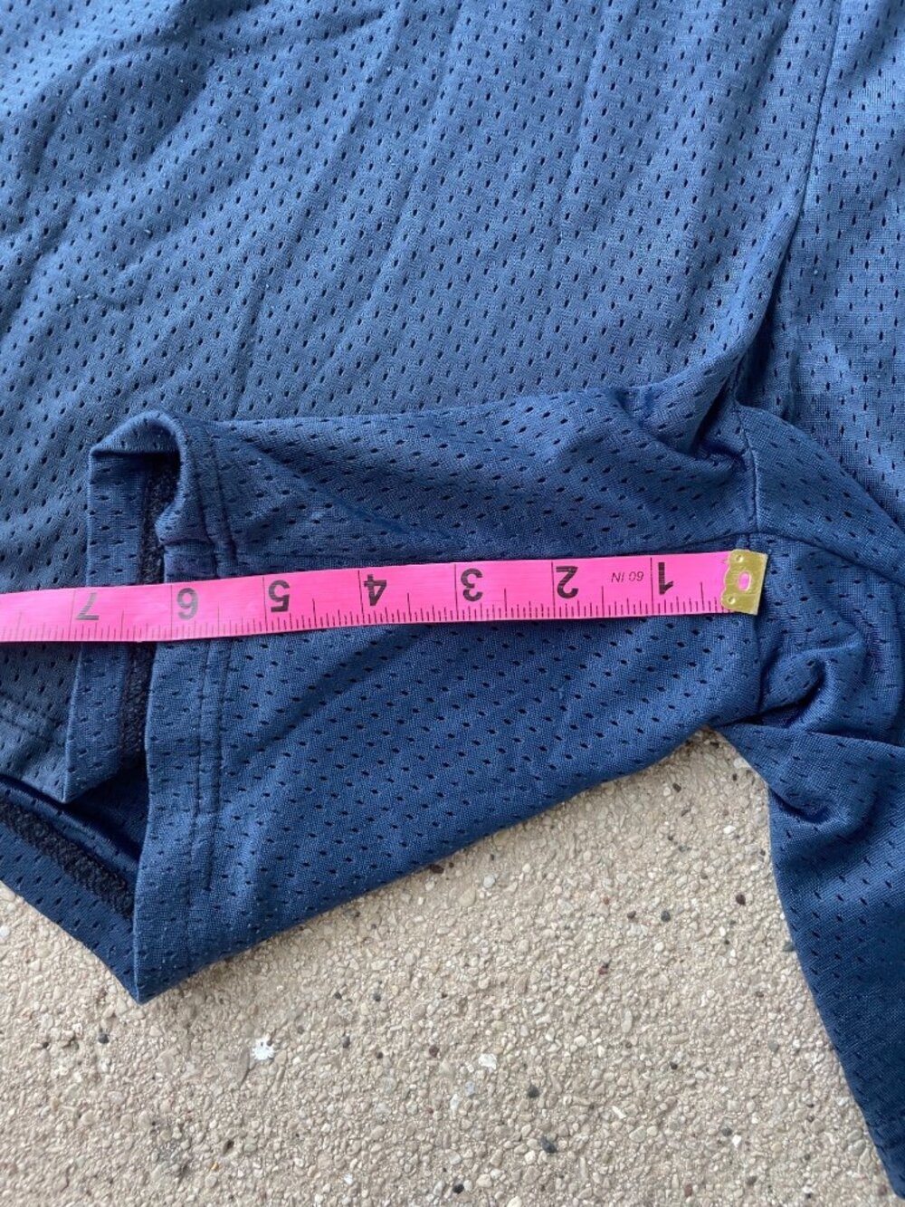 Vintage 90s Nike Jersey Athletic Shorts Navy USA Made Streetwear Men XL 6 inseam - Picture 10 of 13